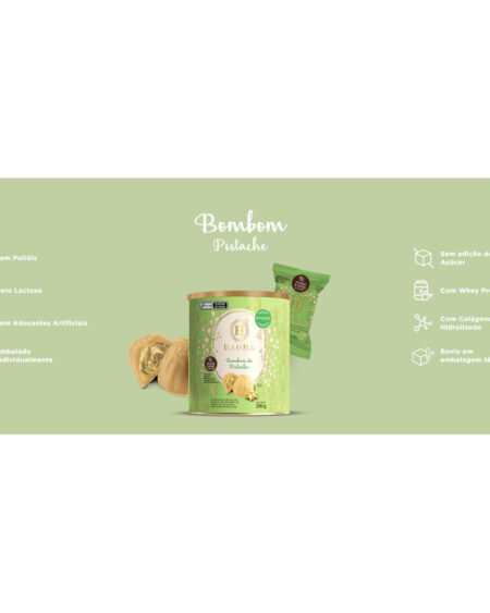 LATA BOMBOM DE PISTACHE COM CACAU 200GR HAOMA