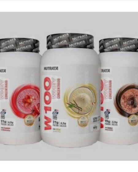 WHEY 100 CONCENTRADO POTE BAUNILHA 900G  NUTRATA