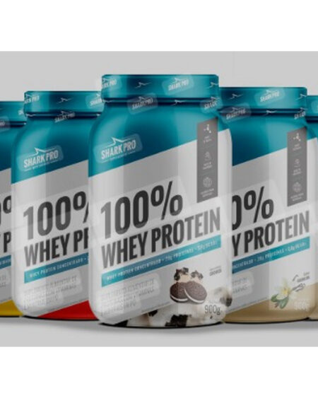 WHEY 100% 900G IORGURT DE FRUTAS VERMELHAS  SHARK PRO