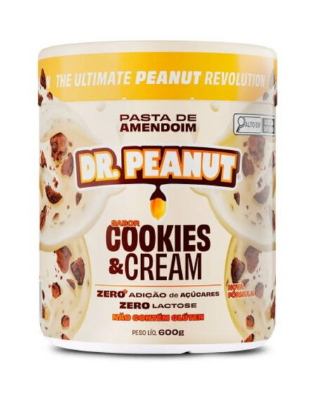 PASTA DE AMENDOIM COOKIES E CREAM 600G DR PEANUT