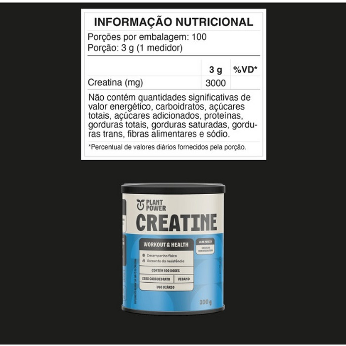CREATINE 300G PLANT POWER