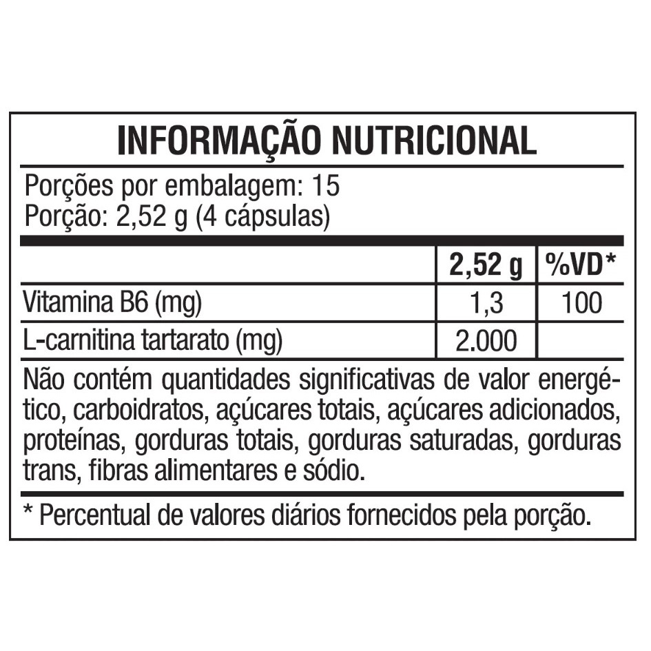 L CARNITINA 120 CAPS VITAFOR - Imagem 2