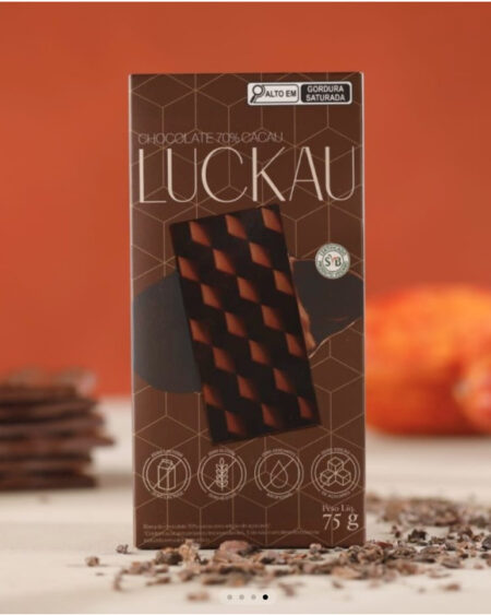 BARRA CHOCOLATE 70% CACAU 75G LUCKAU