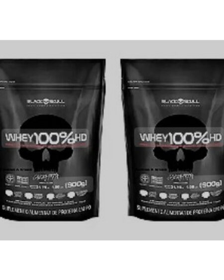 REFIL WHEY 100 HD 900G BLACK SKULL CAVEIRA PRETA BAUNILHA