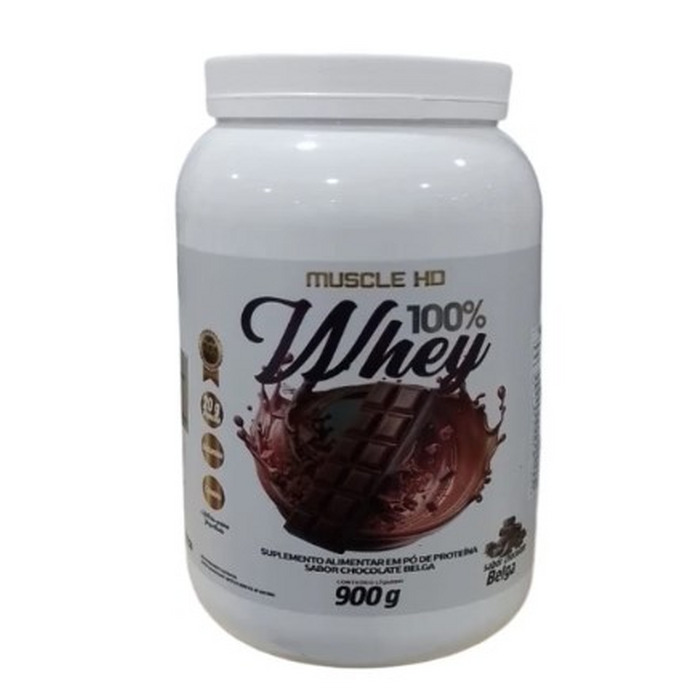 100% WHEY CHOCOLATE BELGA 900G MUSCLE HD