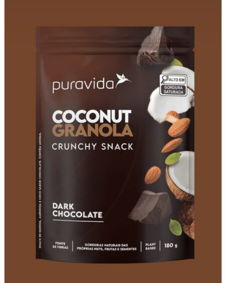 GRANOLA DARK CHOCOLATE 180G PURAVIDA