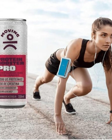 MOVING PROTEIN BOOSTER  MORANGO E ACEROLA  310ML 20G PROTEINA