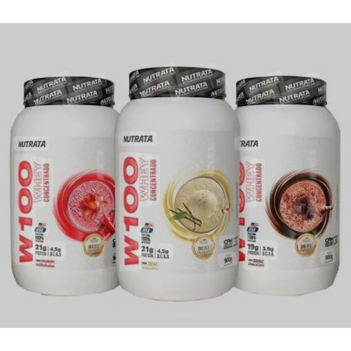 WHEY 100 CONCENTRADO POTE CHOCOLATE 900G NUTRATA