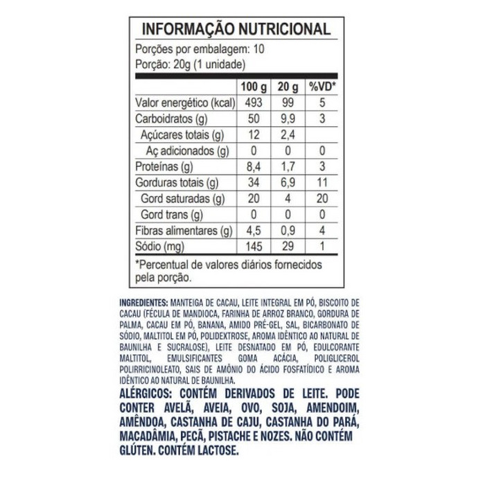 BARRA DE CHOCOLATE 20G CHOCOLATE BRANCO COOKIES GOLDKO - Imagem 2