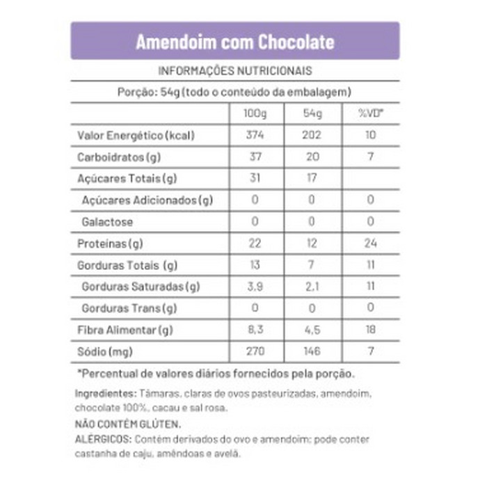 BARRA WINSTAGE CHOCOLATE COM AMENDOAS - Imagem 2