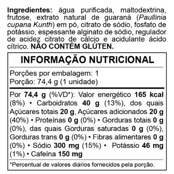 GEL H2 40CARB GUARANA COM CAFEINA XTRATUS - Imagem 2