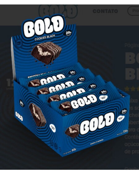BARRA COOKIES BLACK 20G PROTEINA BOLD