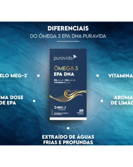 OMEGA 3 EPA DHA 120 CAPS PURAVIDA