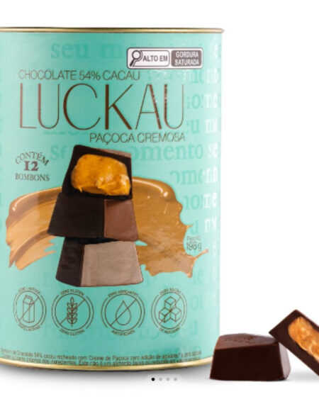 LUCKAU BOMBOM DE CHOCOLATE 54 PACOCA CREMOSA  200G LATA