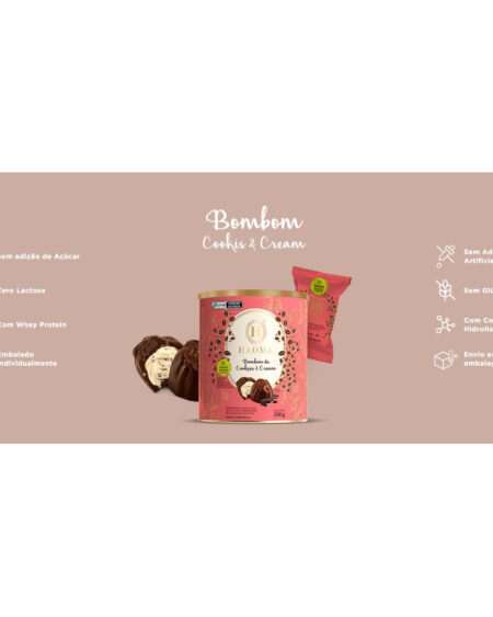 LATA BOMBOM COOKIES E CREAM 200GR HAOMA