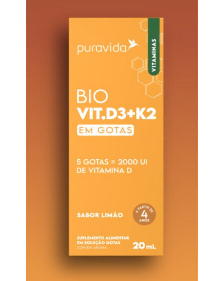VITAMINA D3 E K2 20ML PURAVIDA