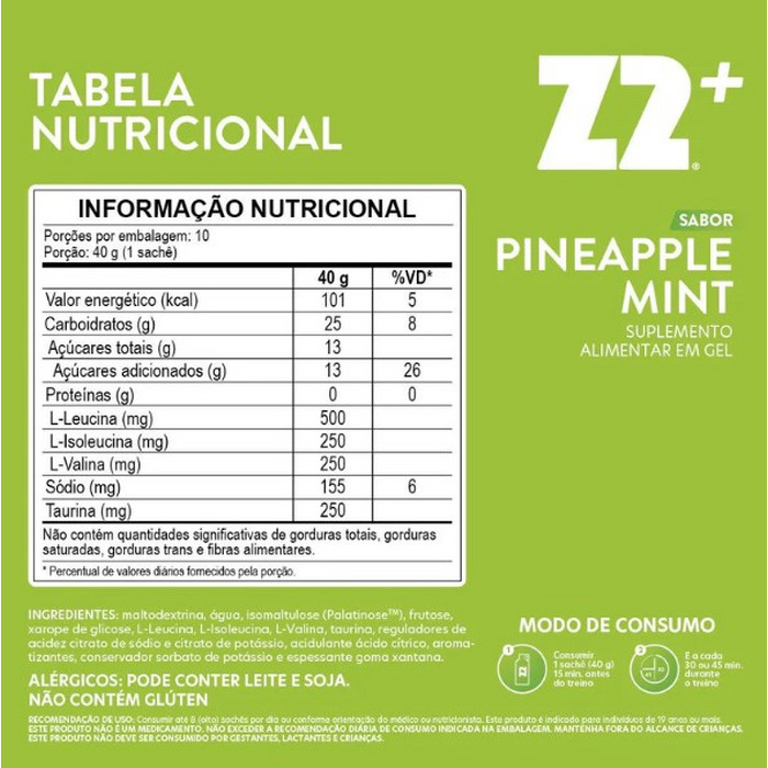 GEL NEW Z2 25CARB PINEAPPLE Z2 FOODS - Imagem 2