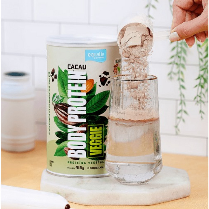 BODY PROTEIN VEGGIE CACAU 418G EQUALIV
