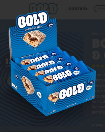 BARRA COOKIES E CREAM 20G PROTEINA BOLD